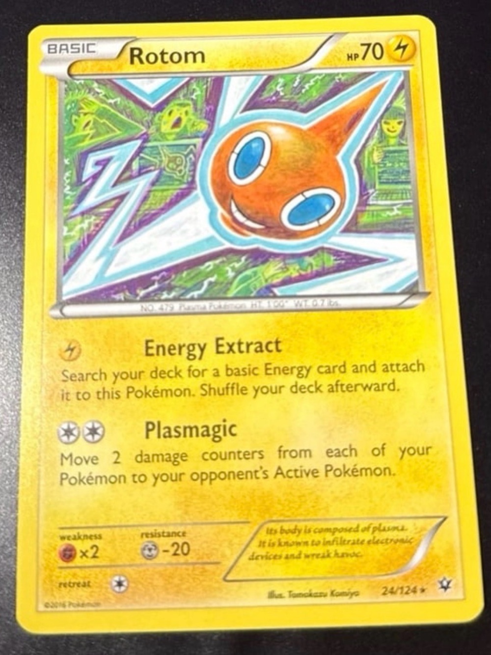 Rotom 24/124 Fates Collide rare nonholofoil 2016 released Card nearmint NM good
